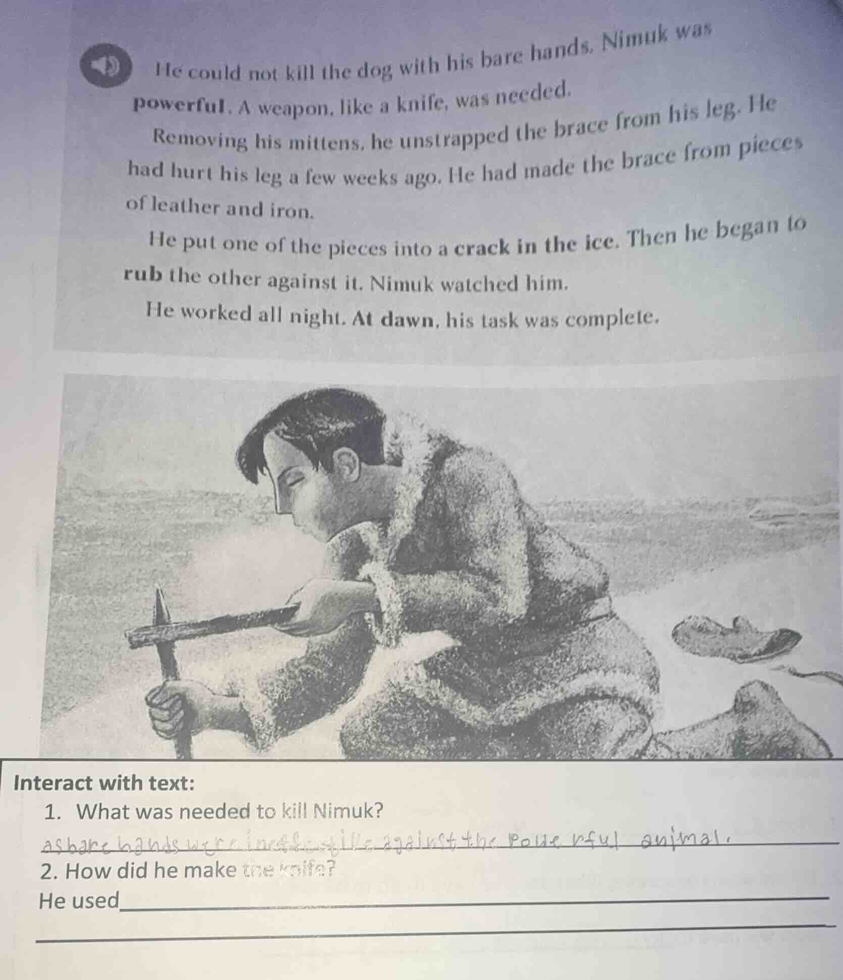 he could not kill the dog with his bare hands. nimuk was powerful. a we…