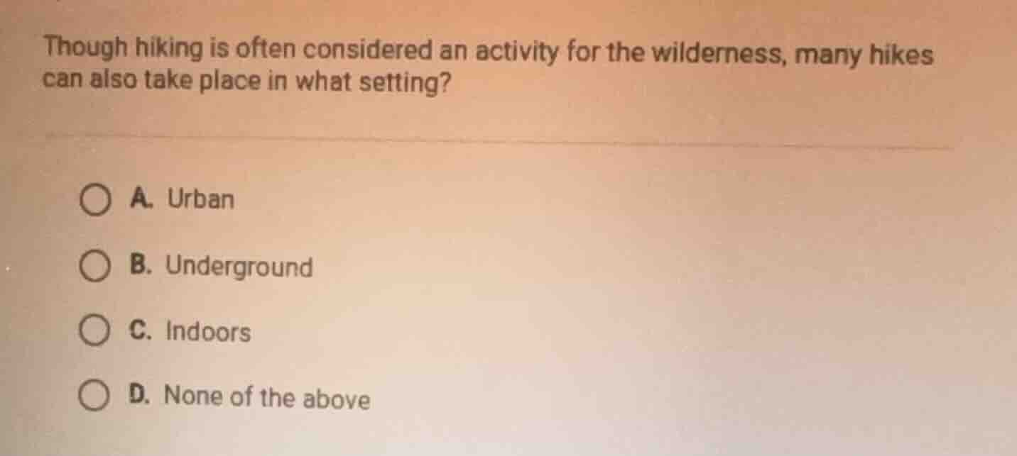 though hiking is often considered an activity for the wilderness, many …