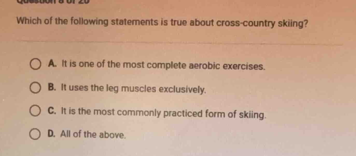 question 8 of 20 which of the following statements is true about cross …