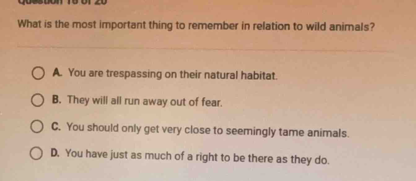 question 16 of 20 what is the most important thing to remember in relat…