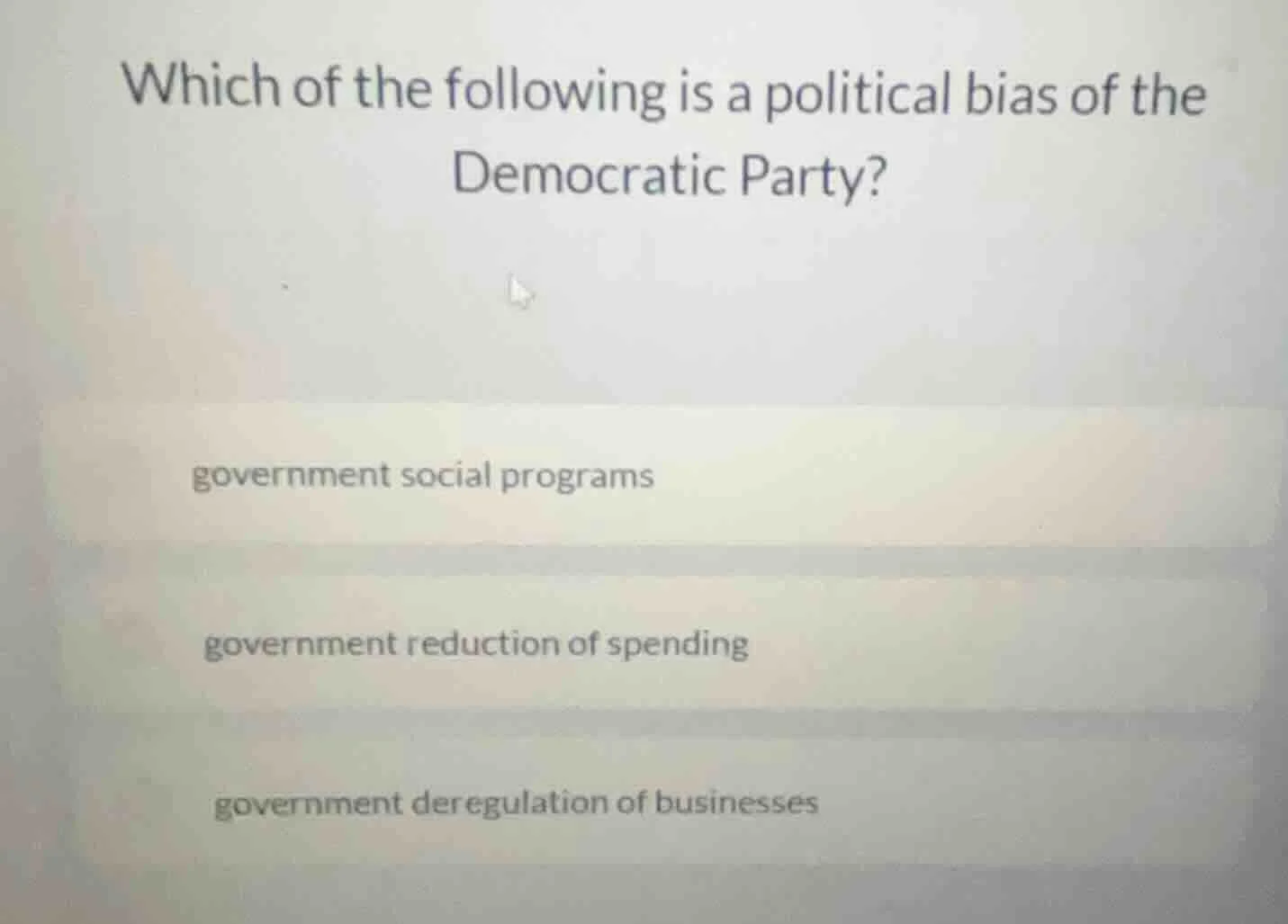 which of the following is a political bias of the democratic party? gov…