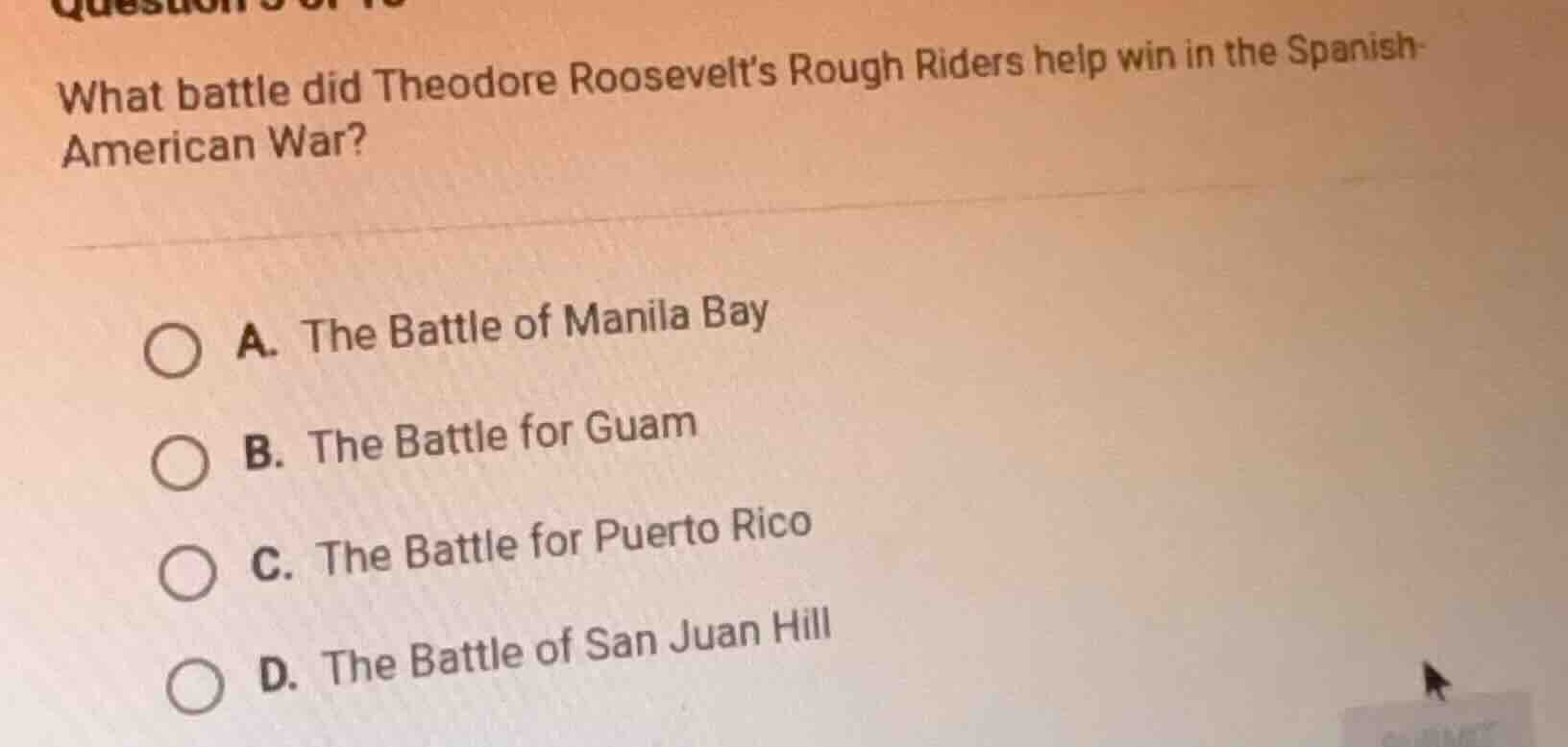 what battle did theodore roosevelts rough riders help win in the spanis…