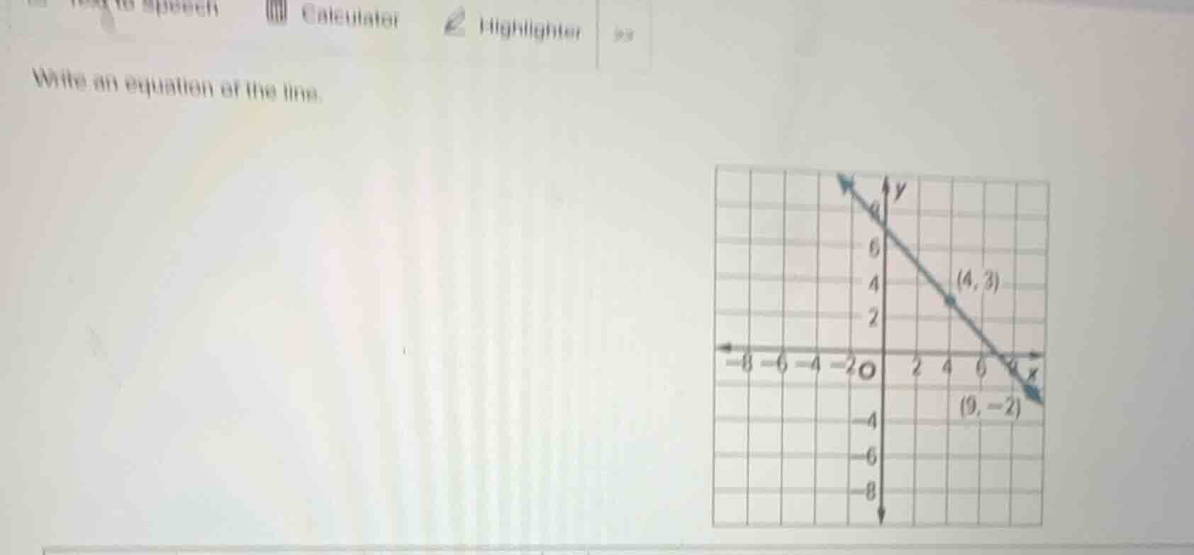 write an equation of the line.