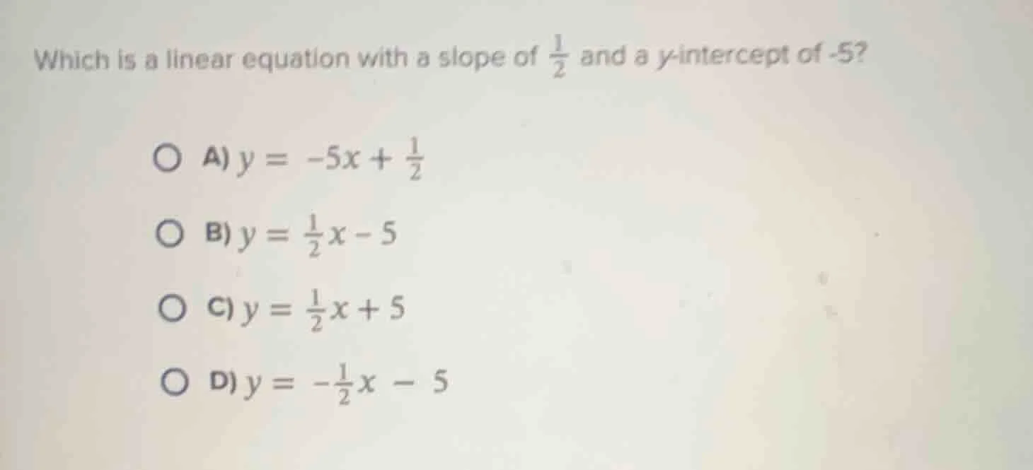 which is a linear equation with a slope of \\(\\frac{1}{2}\\) and a \\(…