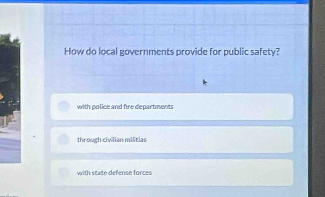 how do local governments provide for public safety? with police and fir…