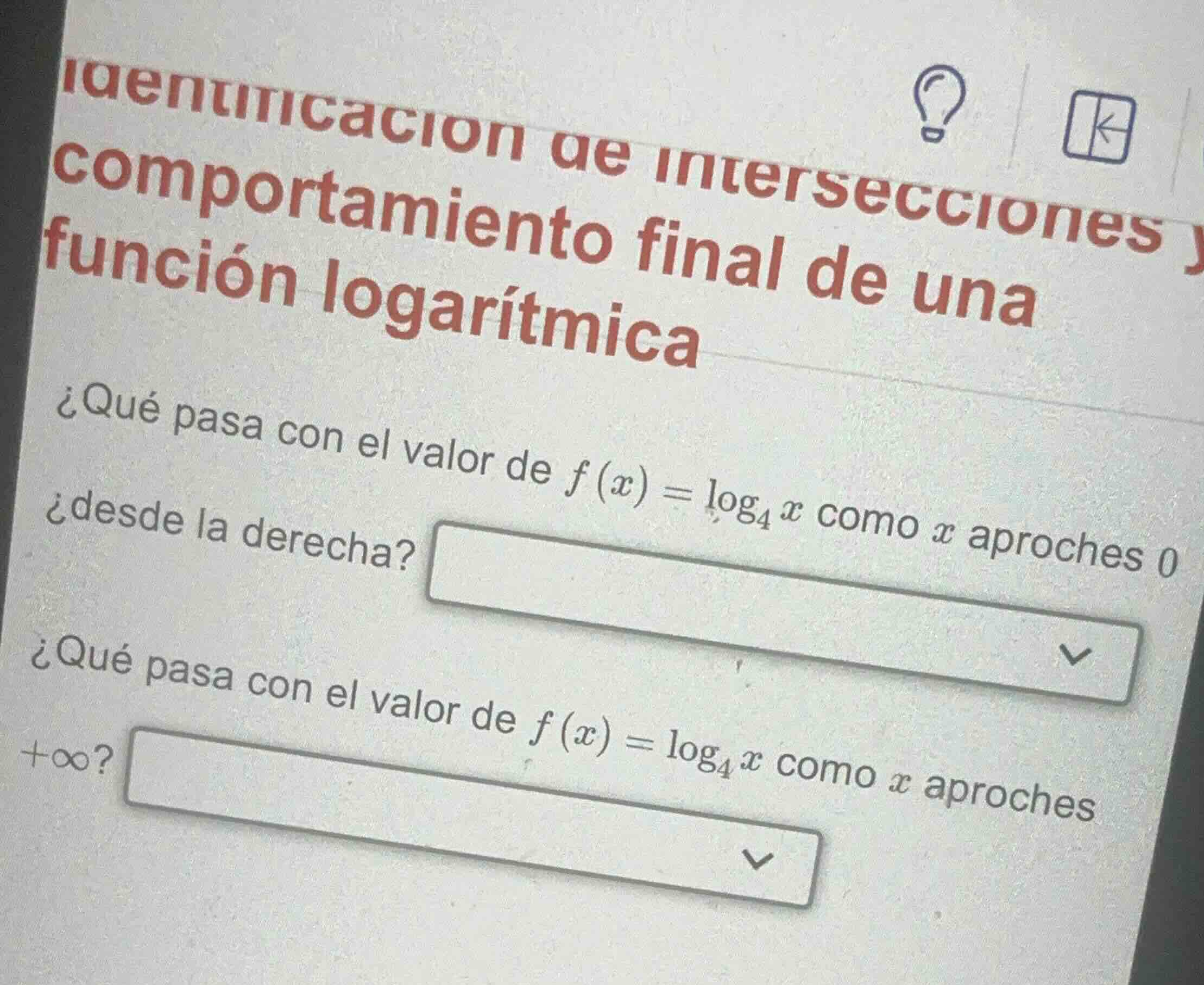 identificacion de intersecciones y comportamiento final de una función …