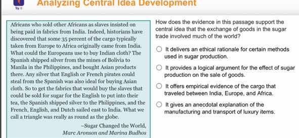 analyzing central idea development africans who sold other africans as …