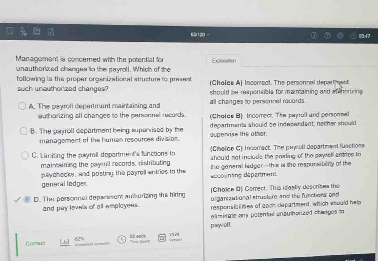 management is concerned with the potential for unauthorized changes to …