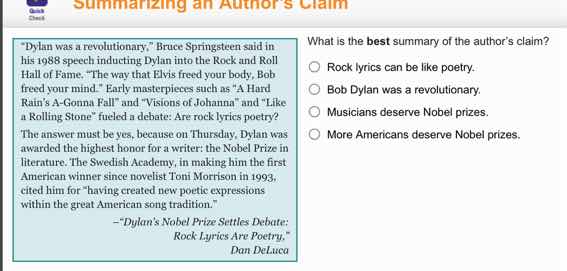 summarizing an author’s claim “dylan was a revolutionary,” bruce spring…