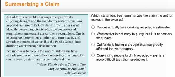 summarizing a claim as california scrambles for ways to cope with its c…