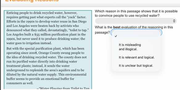 evaluating reasons enticing people to drink recycled water, however, re…