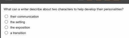 what can a writer describe about two characters to help develop their p…