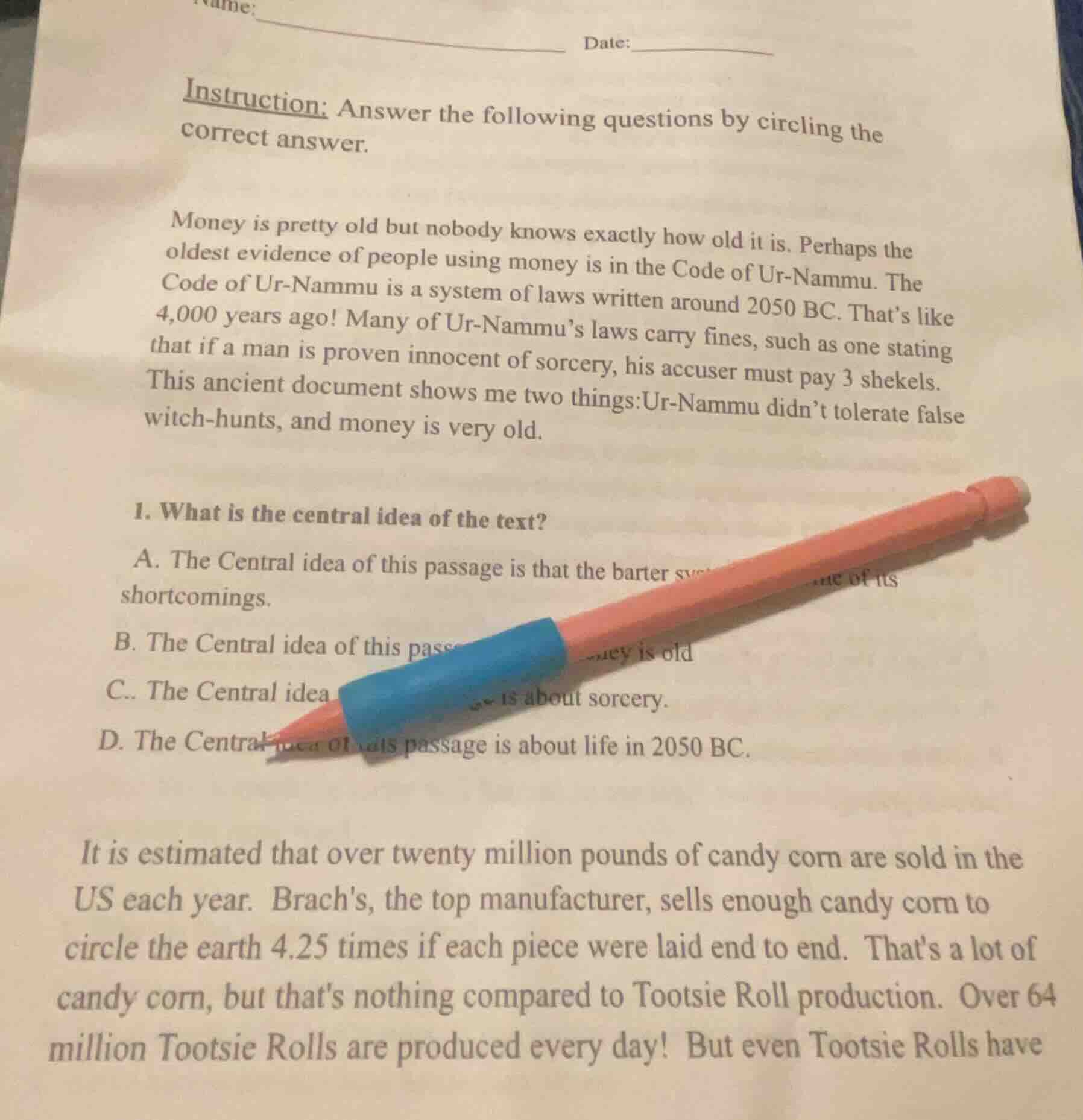 name:__________ date:_________ instruction: answer the following questi…