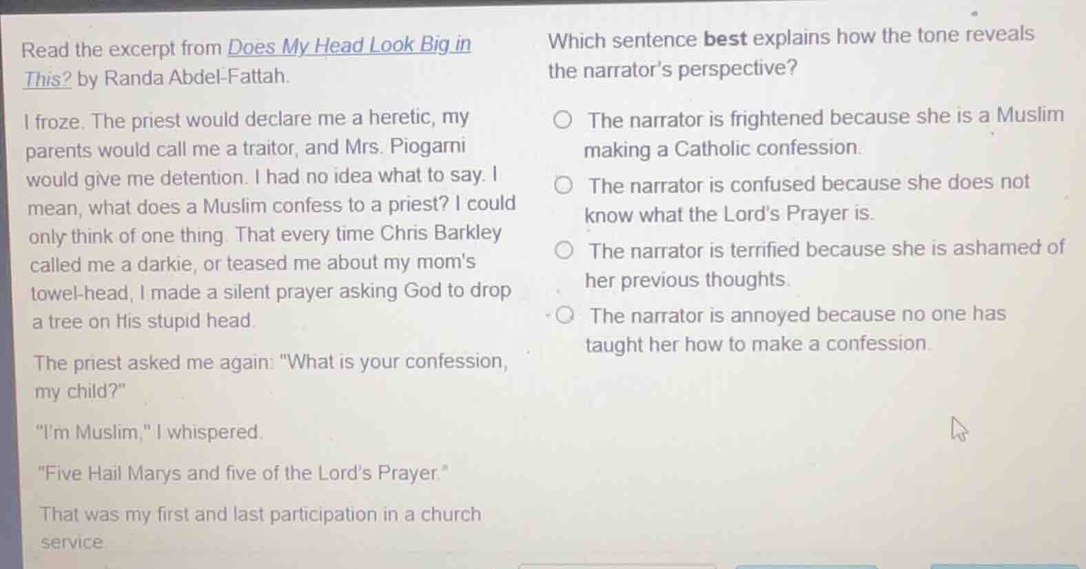 read the excerpt from does my head look big in this? by randa abdel - f…