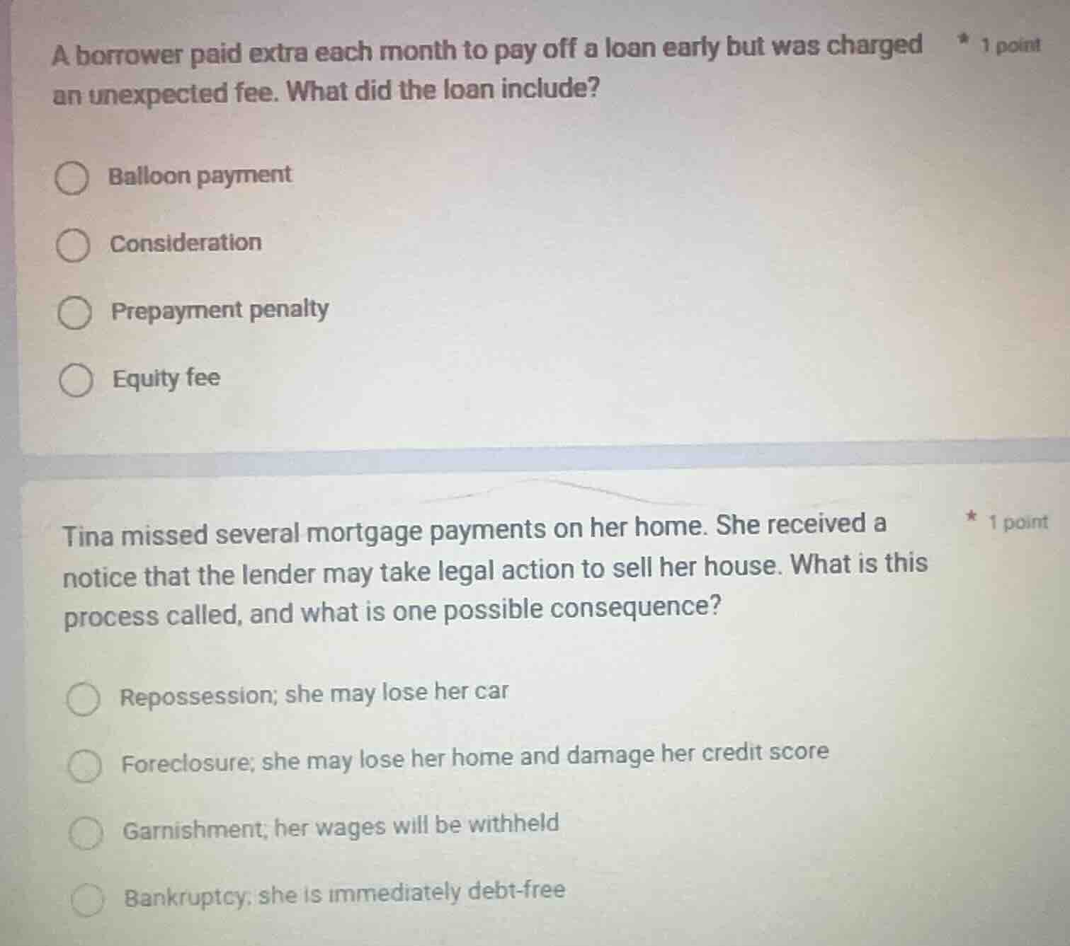a borrower paid extra each month to pay off a loan early but was charge…