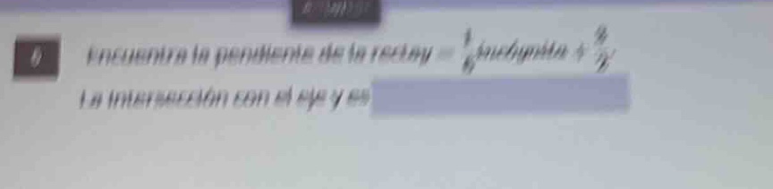 6 encuentra la pendiente de la recta ( y = \frac{1}{6}x + \frac{9}{2} )…