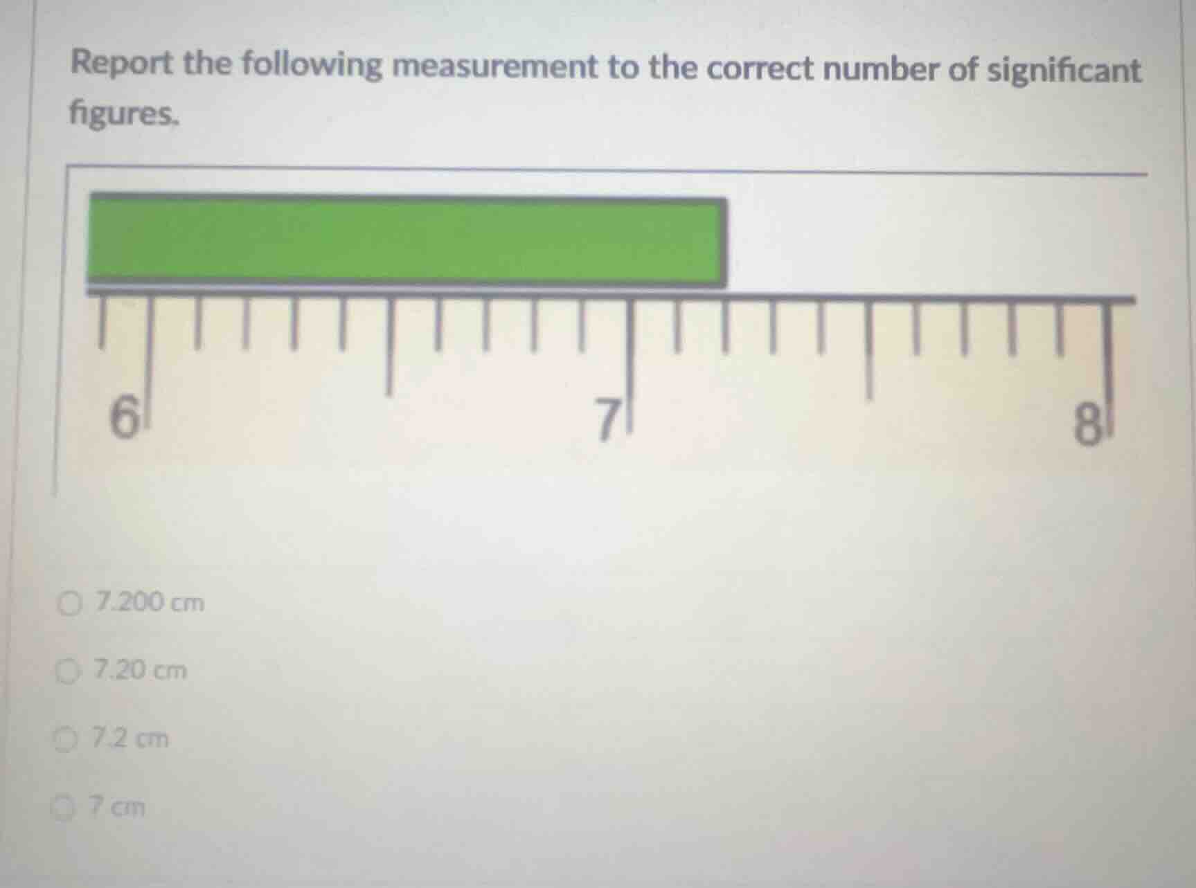 report the following measurement to the correct number of significant f…