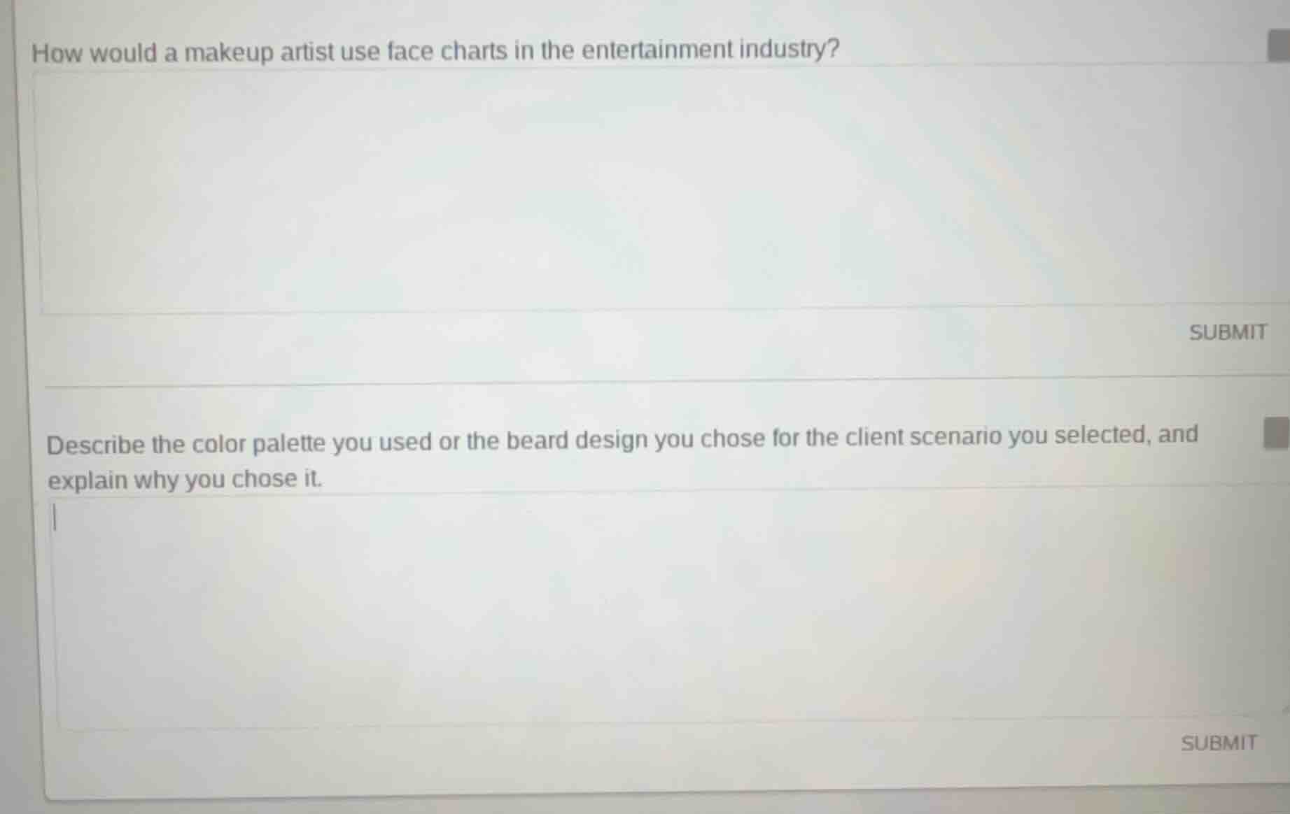 how would a makeup artist use face charts in the entertainment industry…