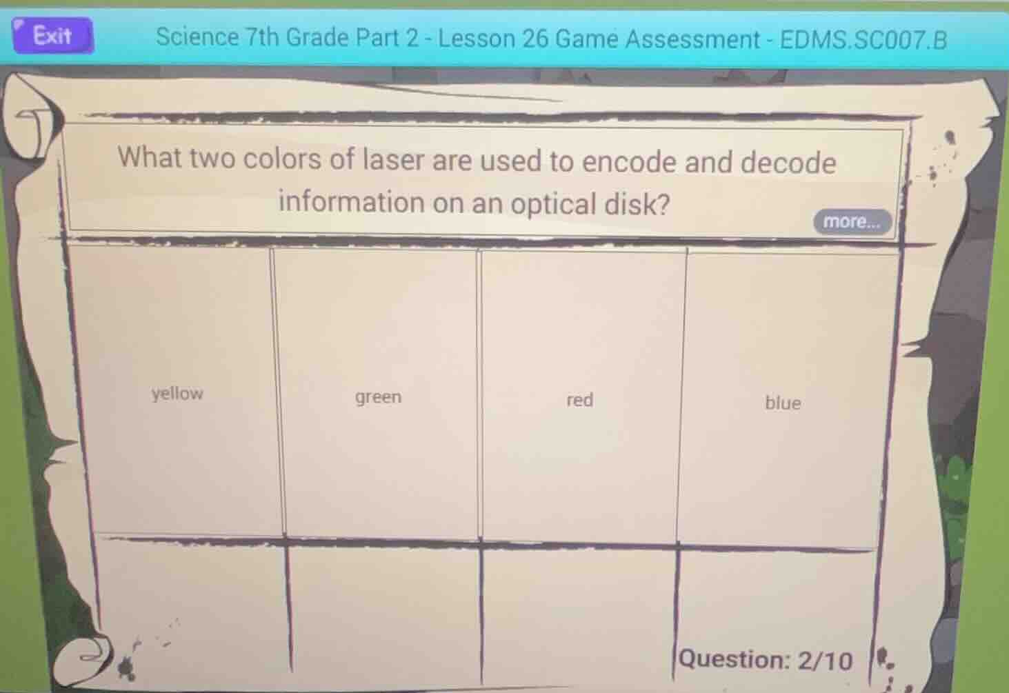 what two colors of laser are used to encode and decode information on a…