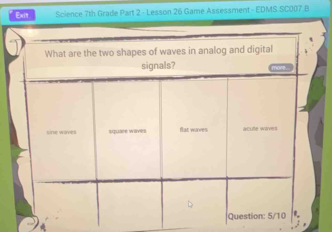 what are the two shapes of waves in analog and digital signals? sine wa…