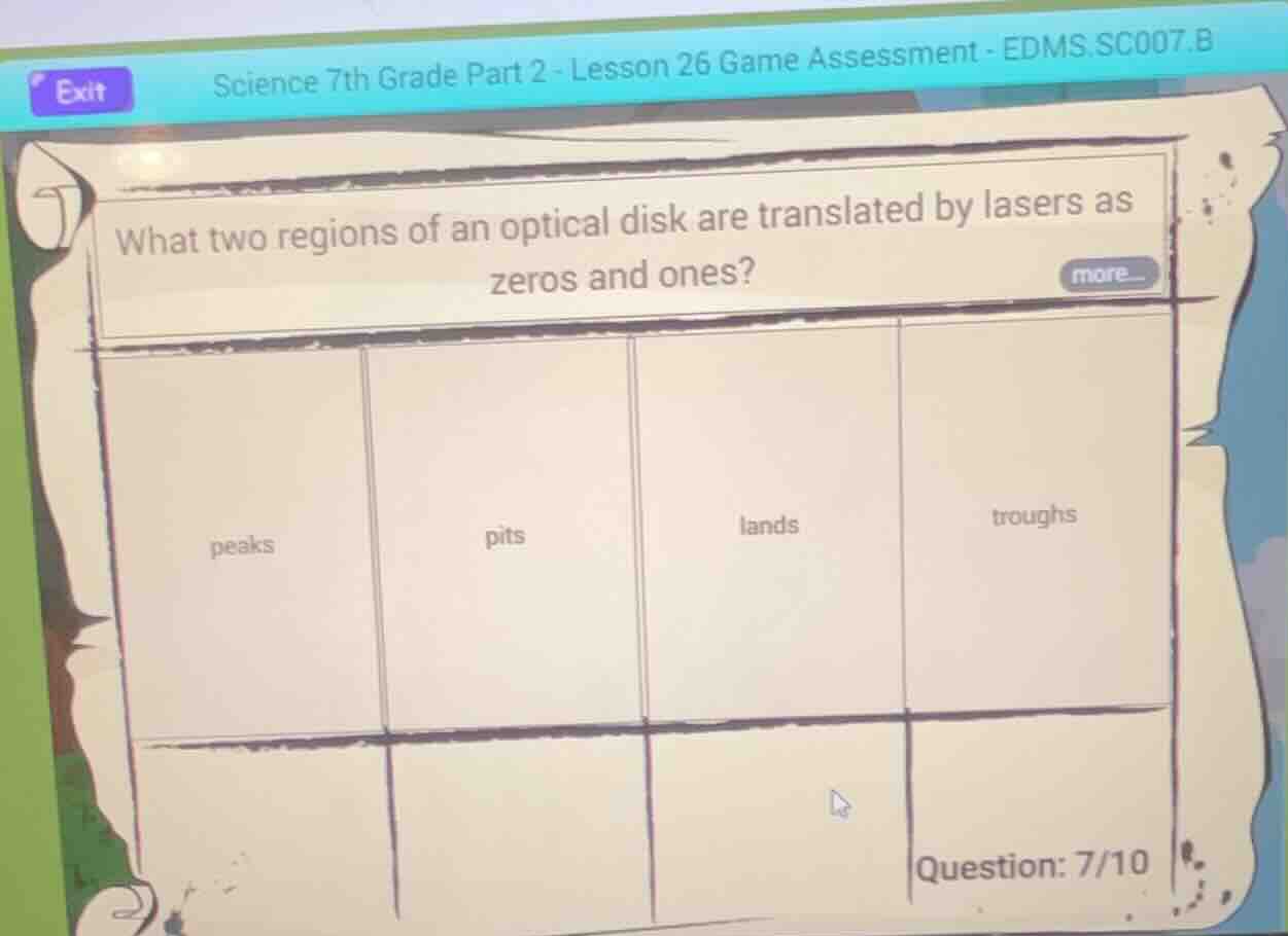 what two regions of an optical disk are translated by lasers as zeros a…