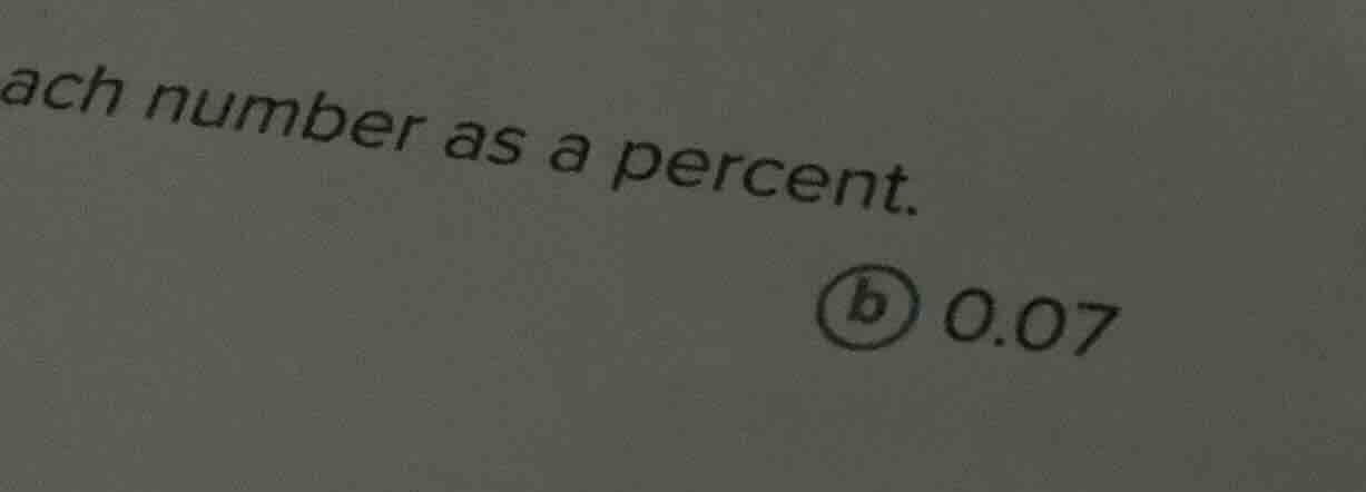ach number as a percent. b 0.07