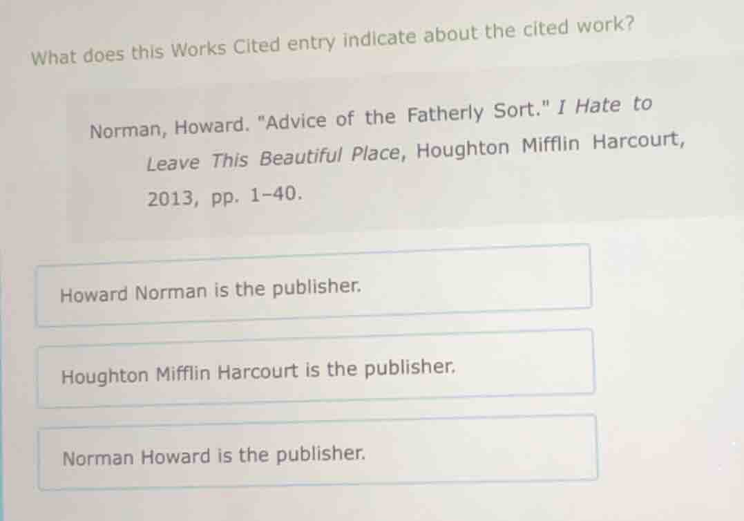what does this works cited entry indicate about the cited work? norman,…