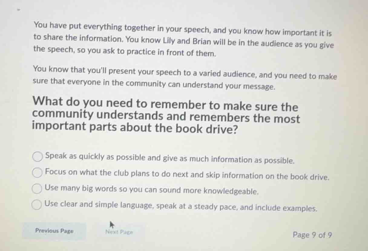you have put everything together in your speech, and you know how impor…