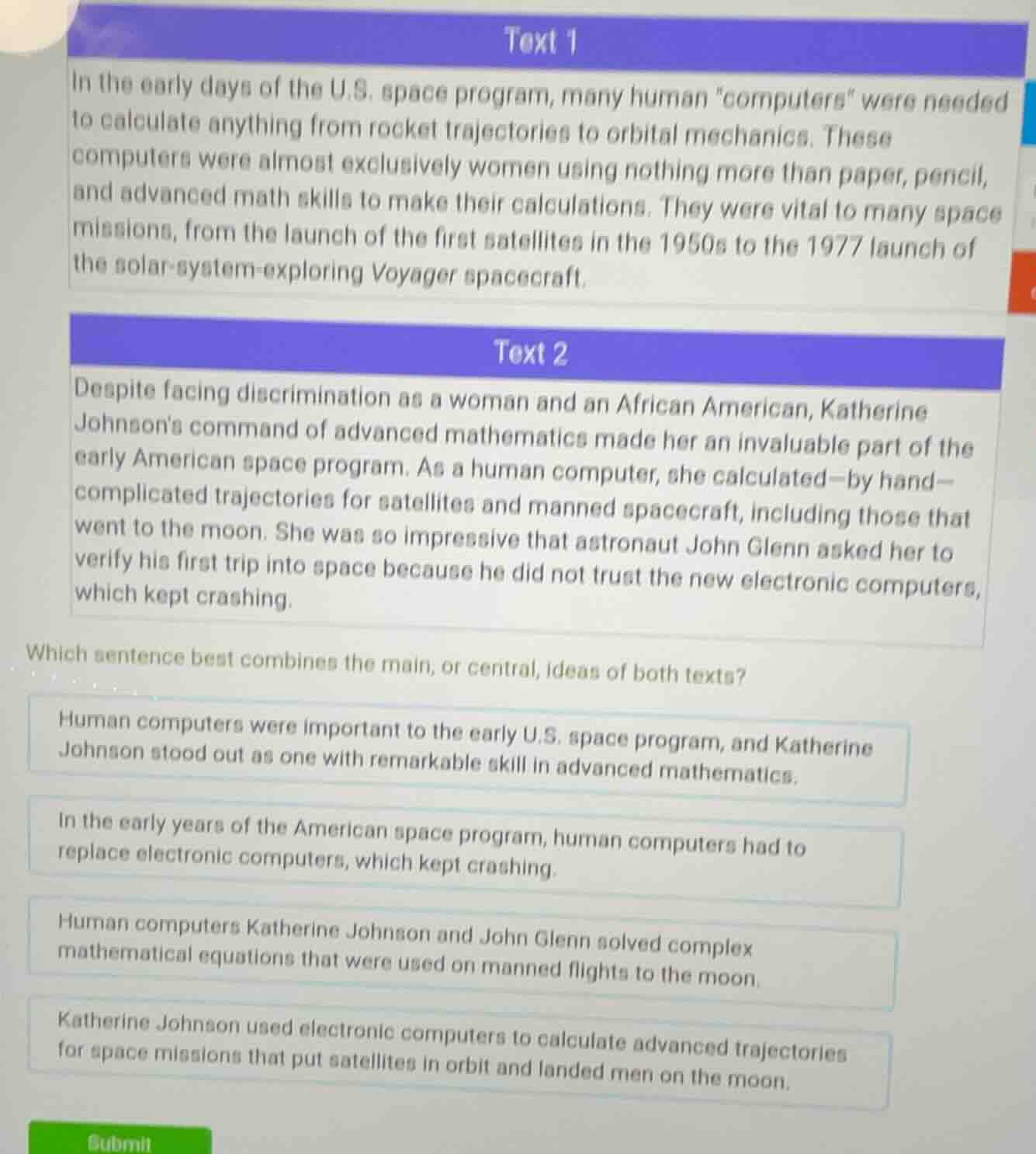 text 1 in the early days of the u.s. space program, many human \compute…