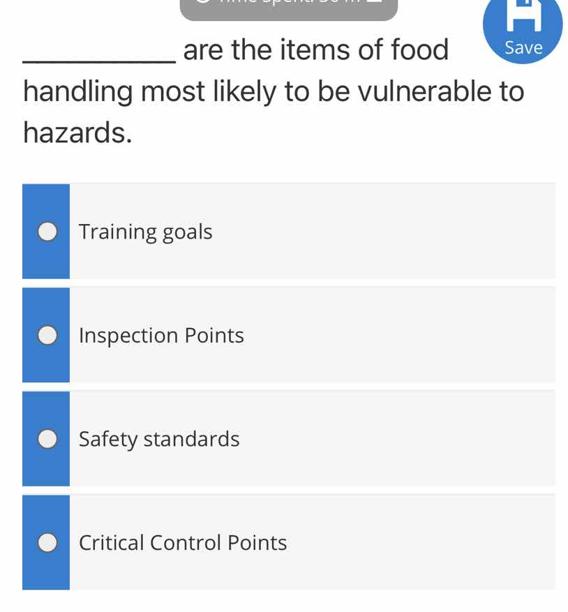 ______ are the items of food handling most likely to be vulnerable to h…
