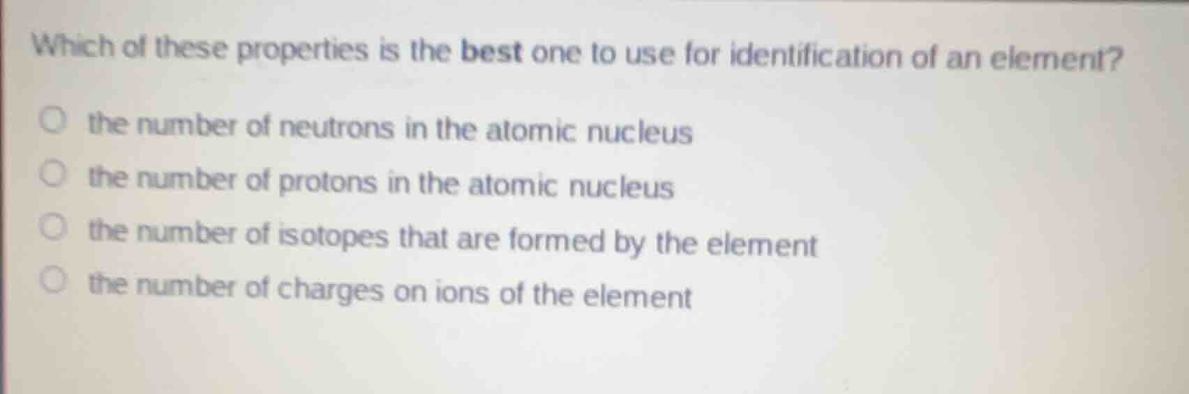 which of these properties is the best one to use for identification of …