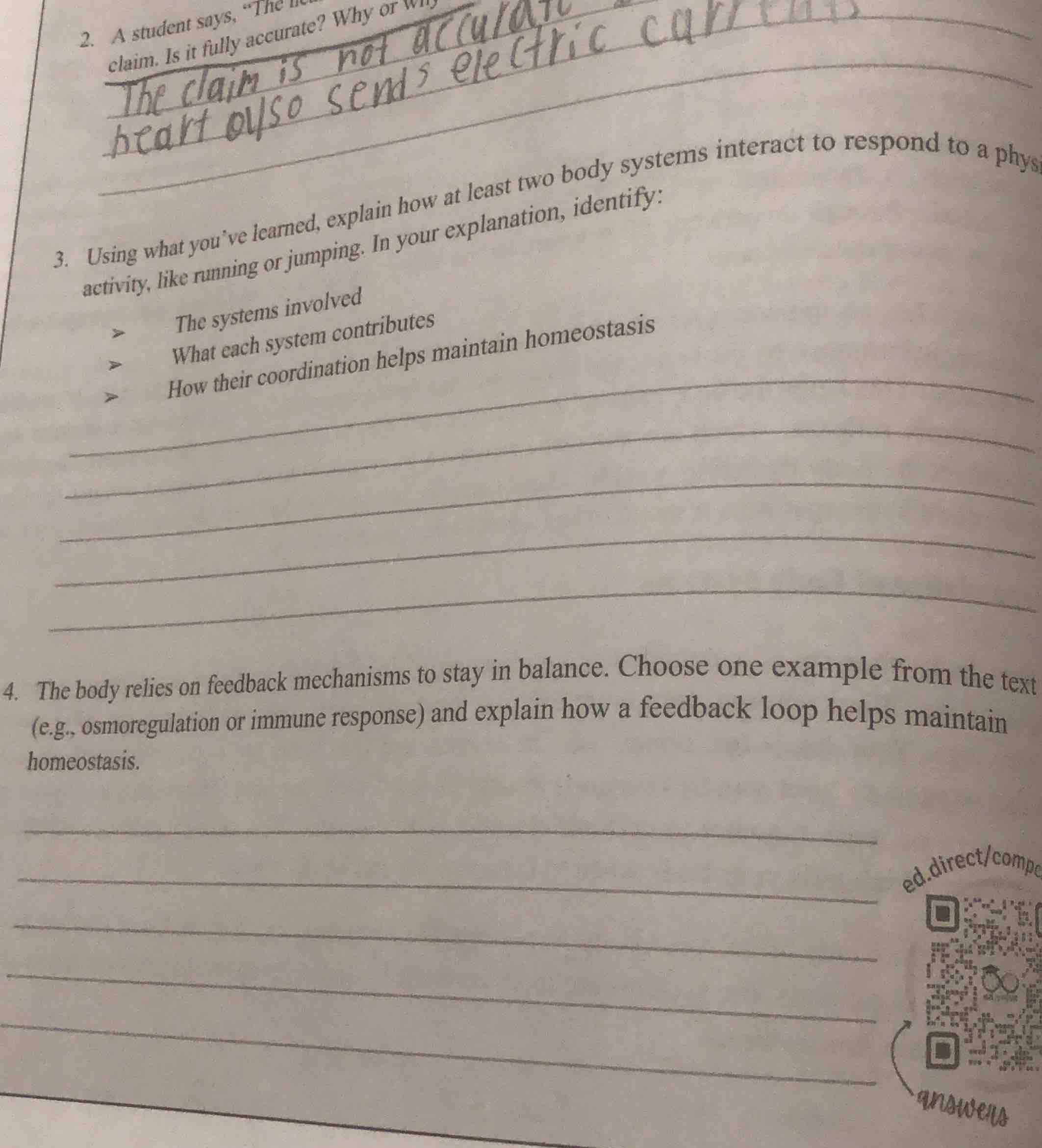 2. a student says, \the ... claim. is it fully accurate? why or why ...…