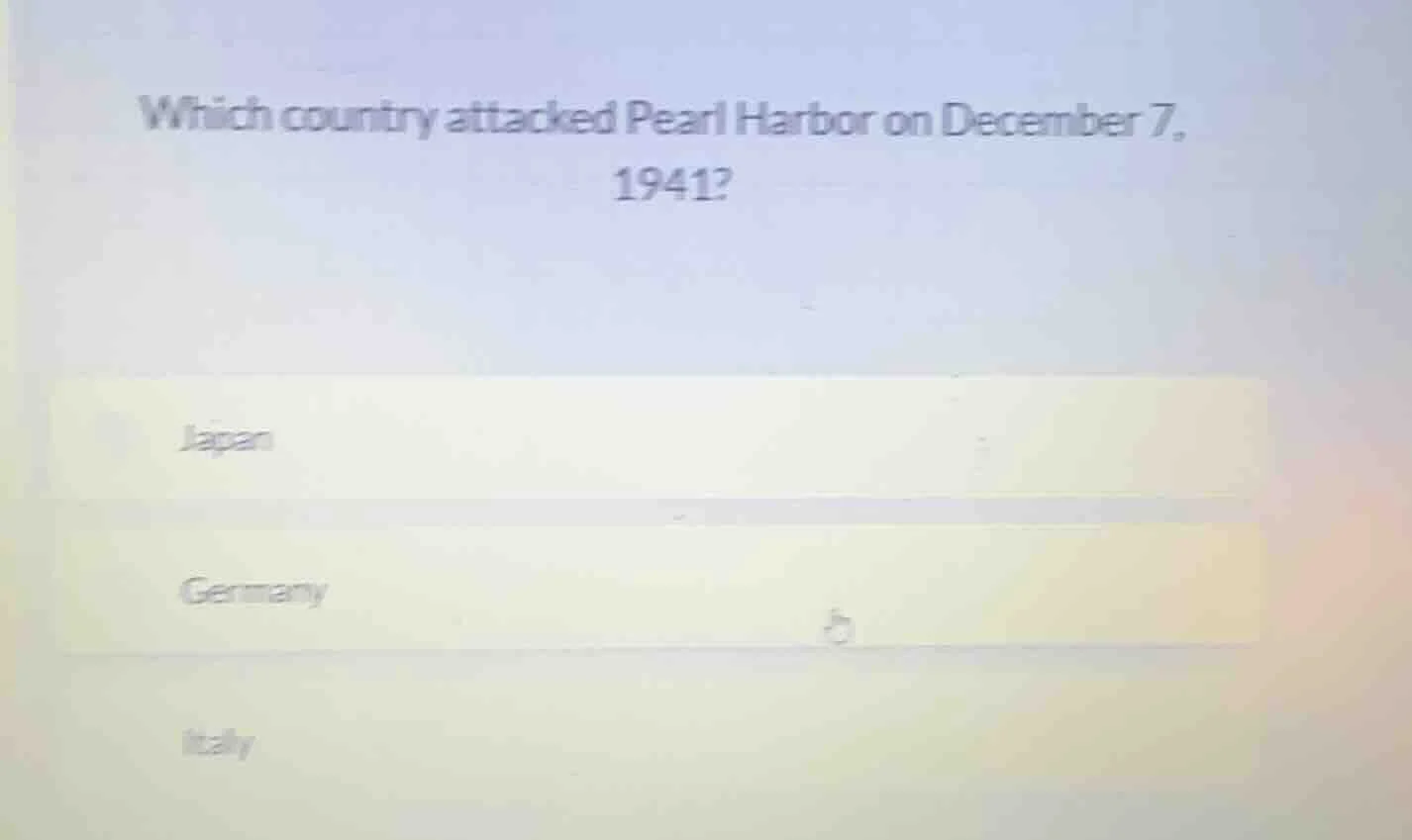 which country attacked pearl harbor on december 7, 1941? japan germany …