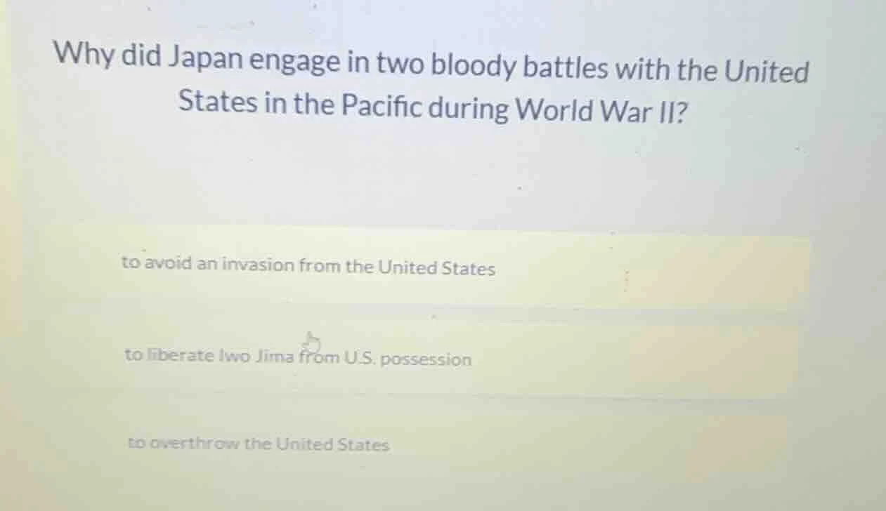 why did japan engage in two bloody battles with the united states in th…