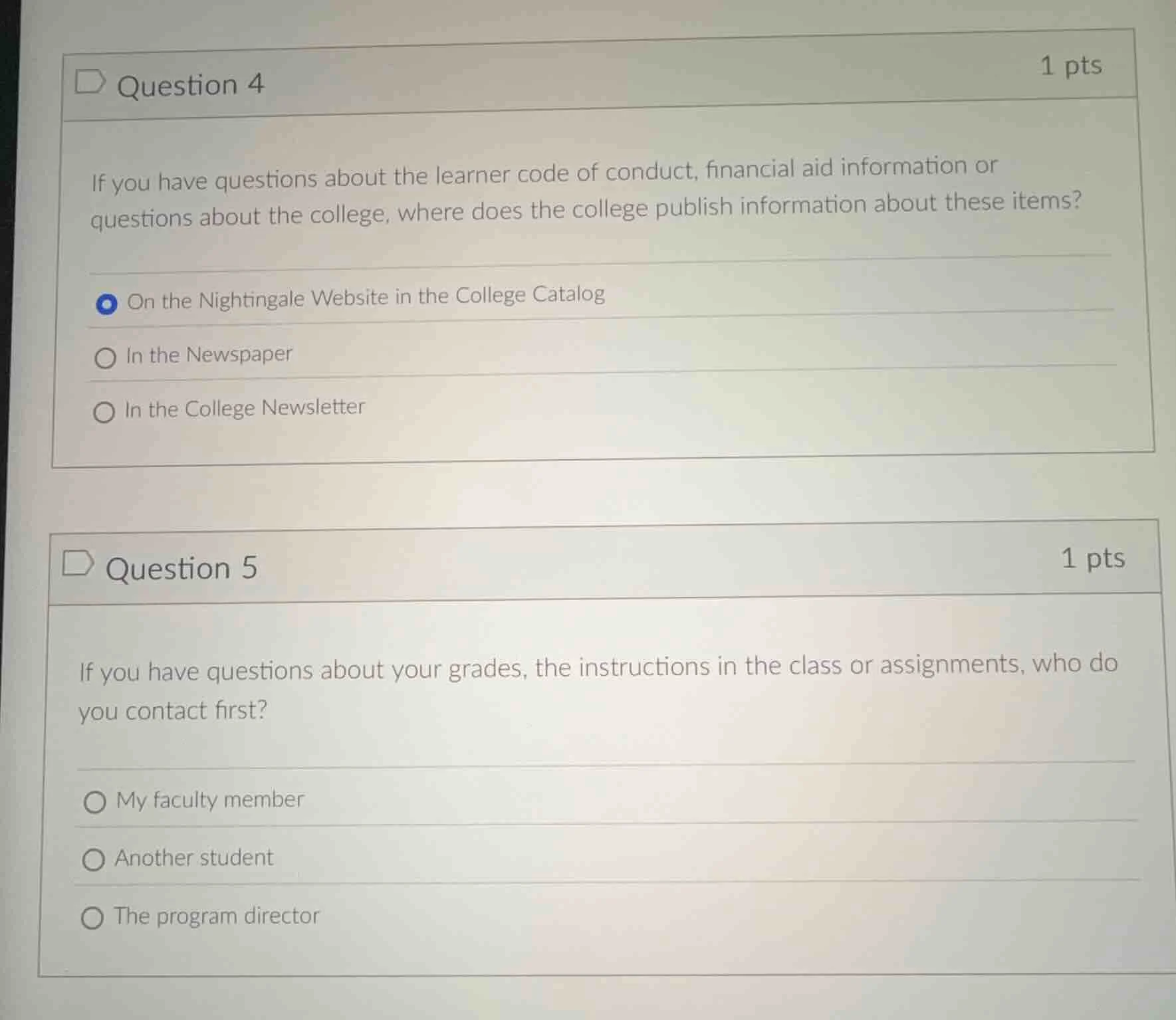 question 4 1 pts if you have questions about the learner code of conduc…