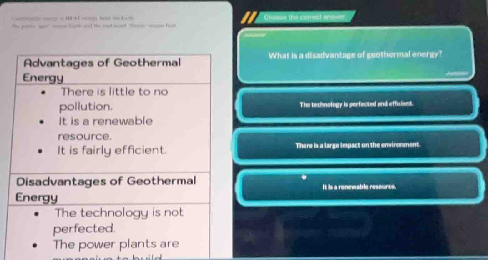advantages of geothermal energy - there is little to no pollution. - it…