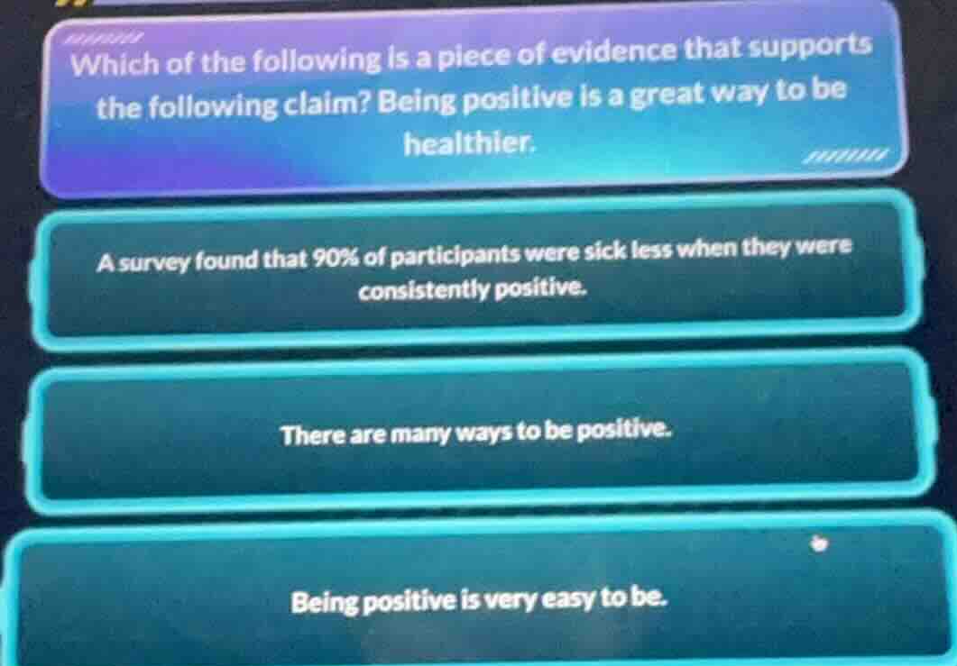 which of the following is a piece of evidence that supports the followi…