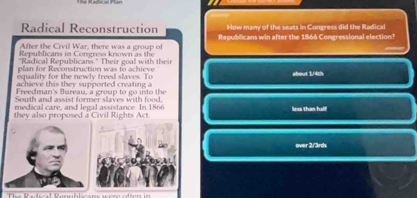 the radical plan radical reconstruction after the civil war, there was …