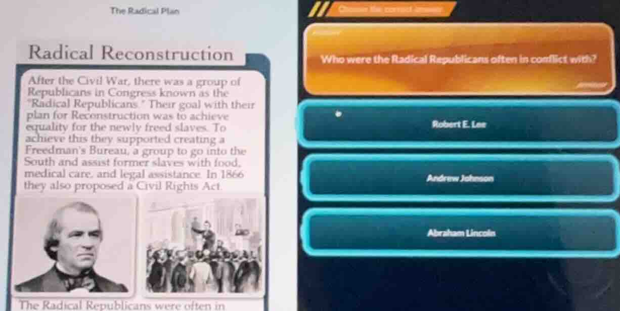 the radical plan radical reconstruction after the civil war, there was …