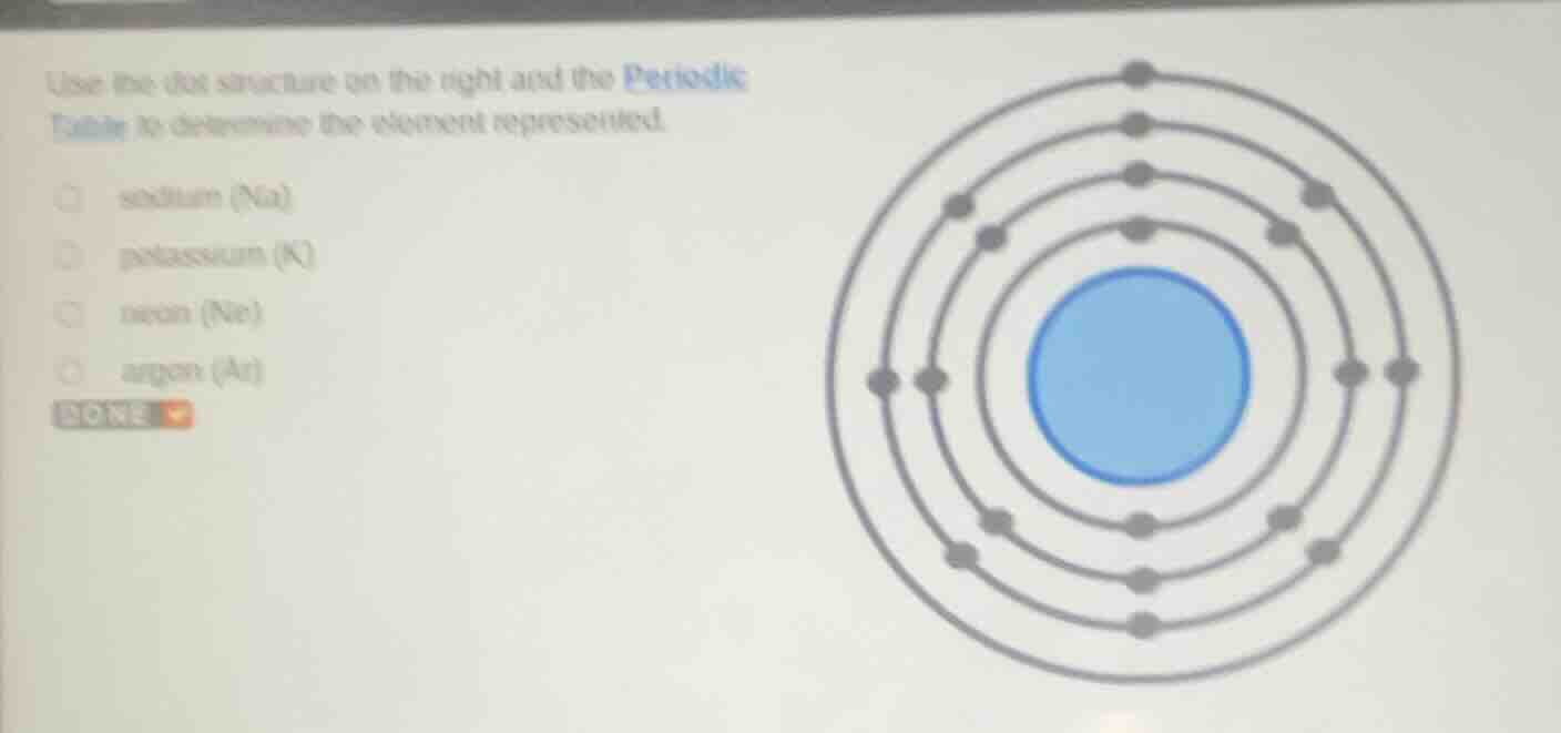 use the dot structure on the right and the periodic table to determine …