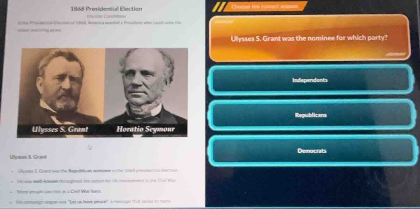 1868 presidential election union candidates in the presidential electio…