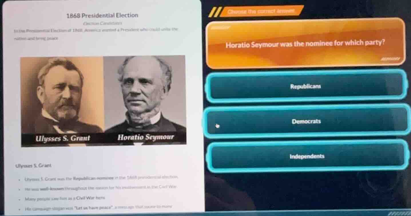 1868 presidential election in the presidential election of 1868, americ…