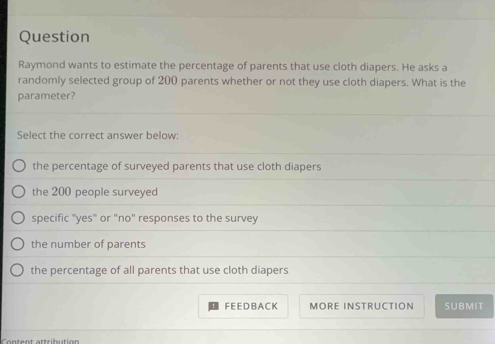 question raymond wants to estimate the percentage of parents that use c…