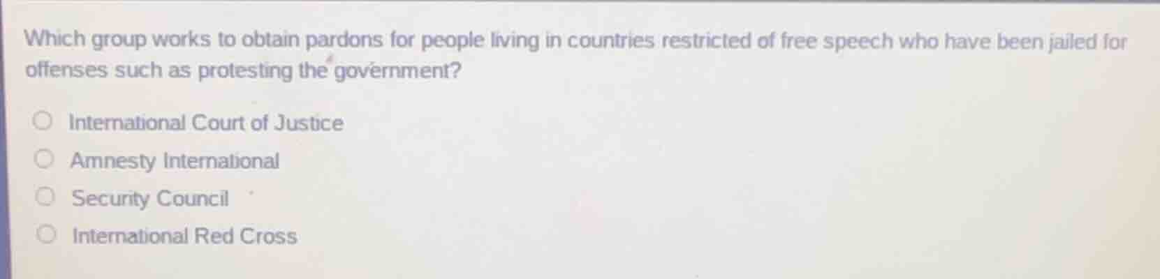 which group works to obtain pardons for people living in countries rest…