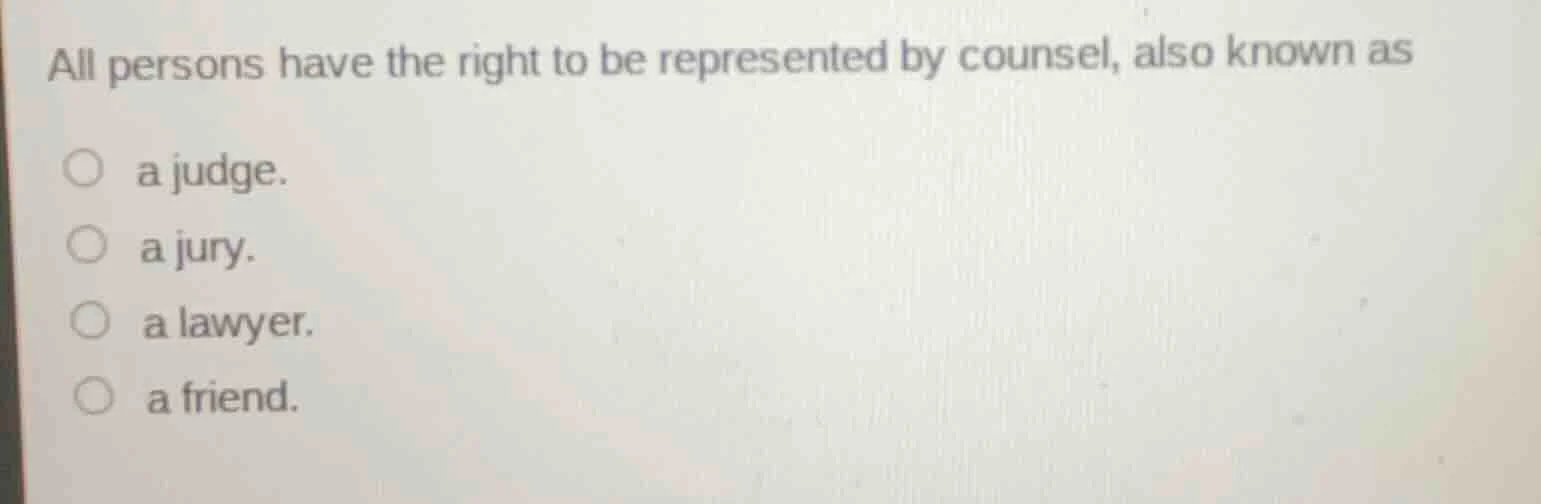 all persons have the right to be represented by counsel, also known as …