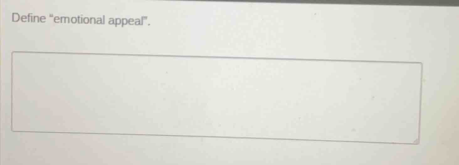 define \emotional appeal\.