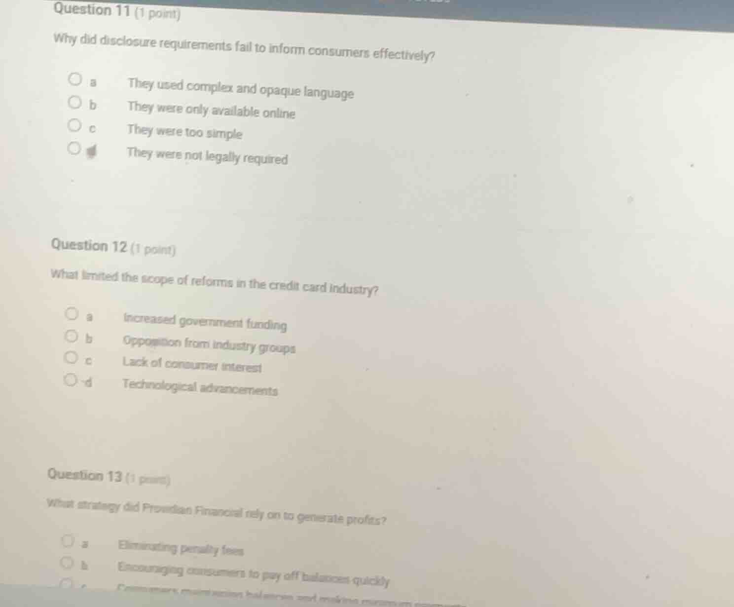 question 11 (1 point) why did disclosure requirements fail to inform co…