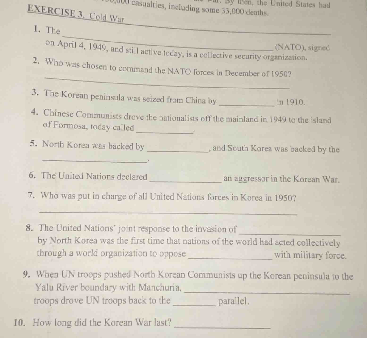 exercise 3. cold war 1. the ___________________________________________…