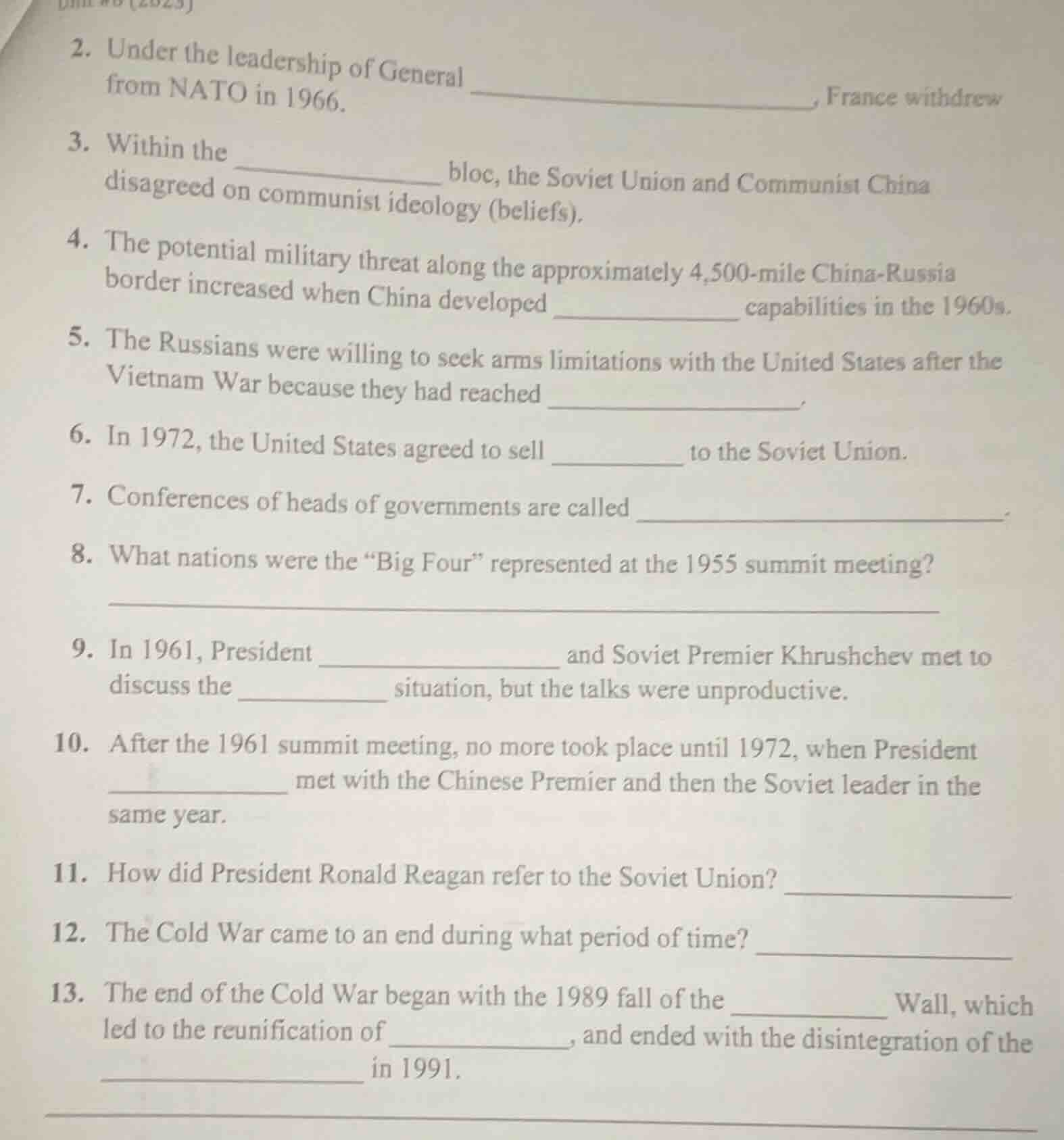 2. under the leadership of general _______________, france withdrew fro…