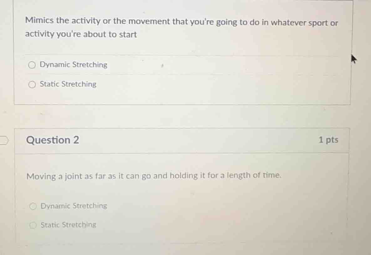 mimics the activity or the movement that youre going to do in whatever …